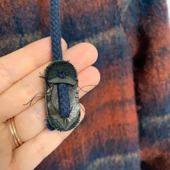 Urban Outfitters Staring at Stars Plaid Sherpa Hooded Button Up Jacket Size Sm - Picture 6 of 9